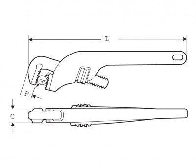 Газовый ключ OFFSET PATTERN HEAVY DUTY 10