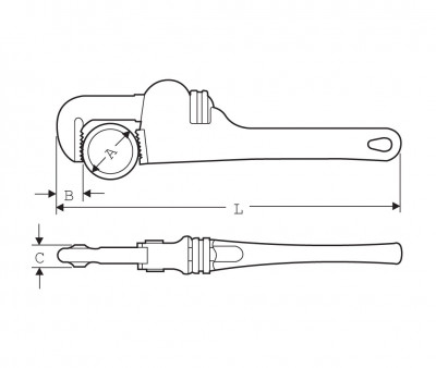 Алюминиевый газовый ключ ALUDUR 10”