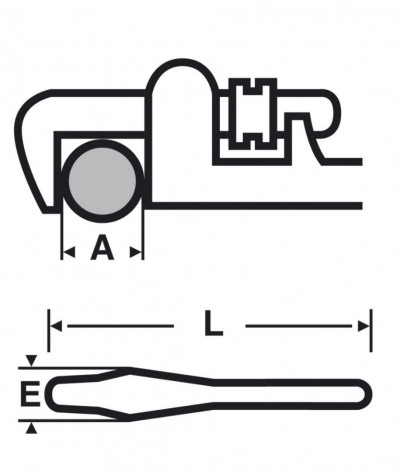 Ключ трубный Viragrip, 1.3/4 дюйма